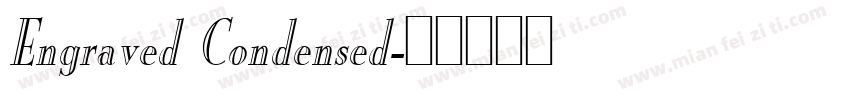Engraved Condensed字体转换